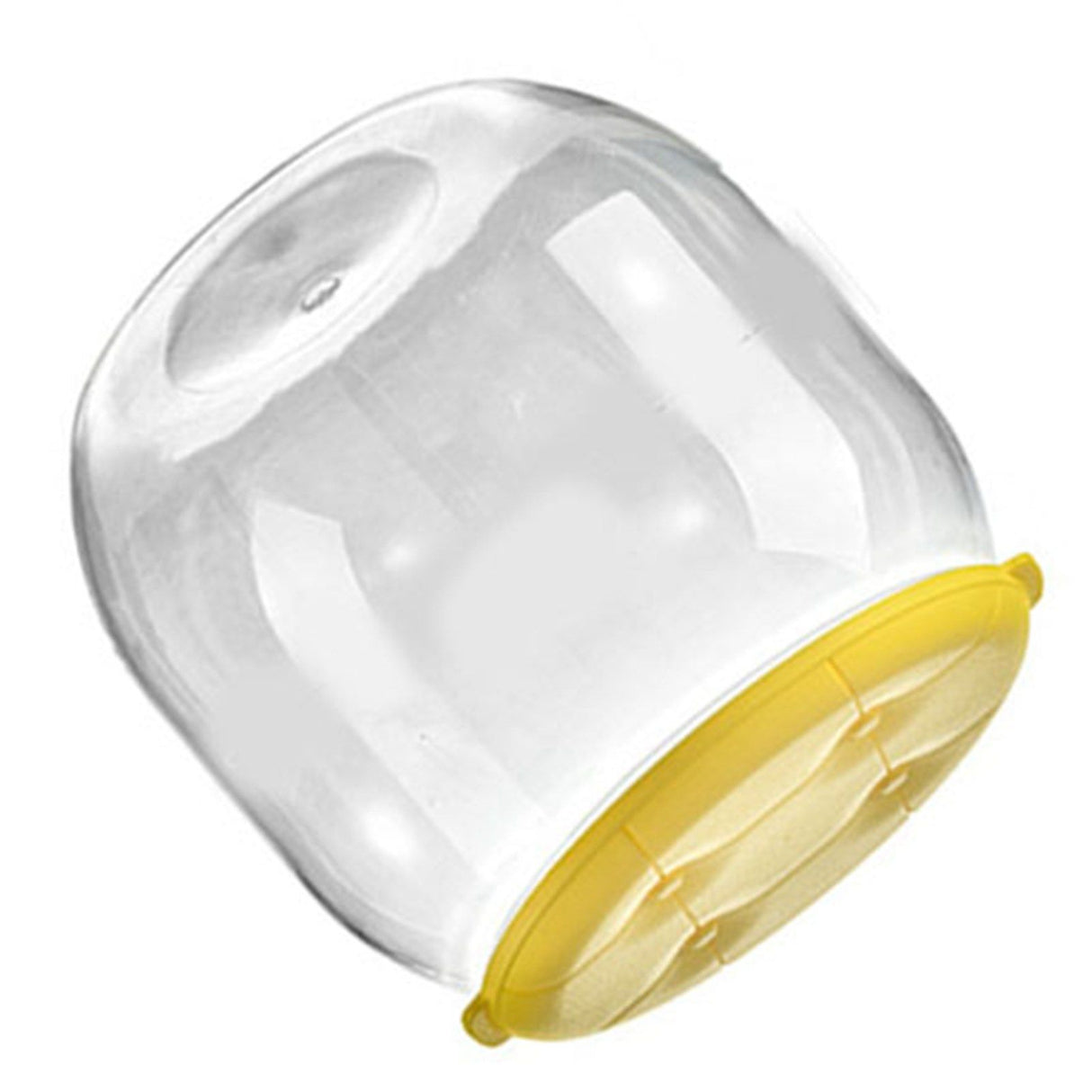 Toy Storage Stool Multipurpose Innovative Round Shape Transparent Storage Stool for Home Living Room Entryway Yellow