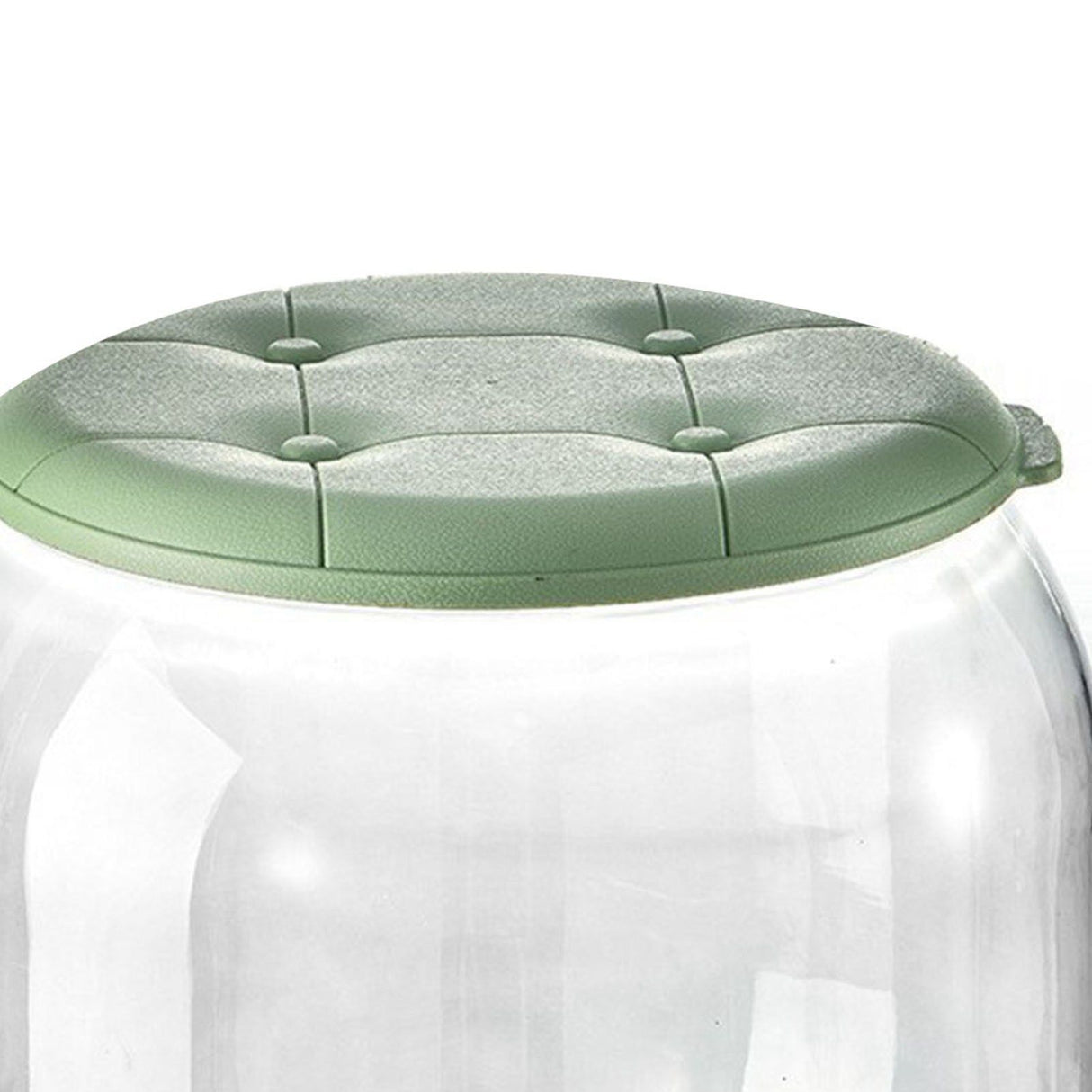 Toy Storage Stool Multipurpose Innovative Round Shape Transparent Storage Stool for Home Living Room Entryway Green