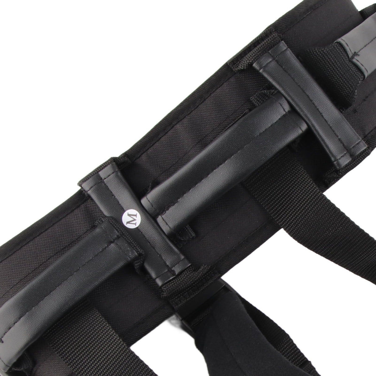 Transfer and Walking Gait Belt with Handles Adjustable Elderly Standing Assist Lift Belt for Seniors Caregiver Nurse Black