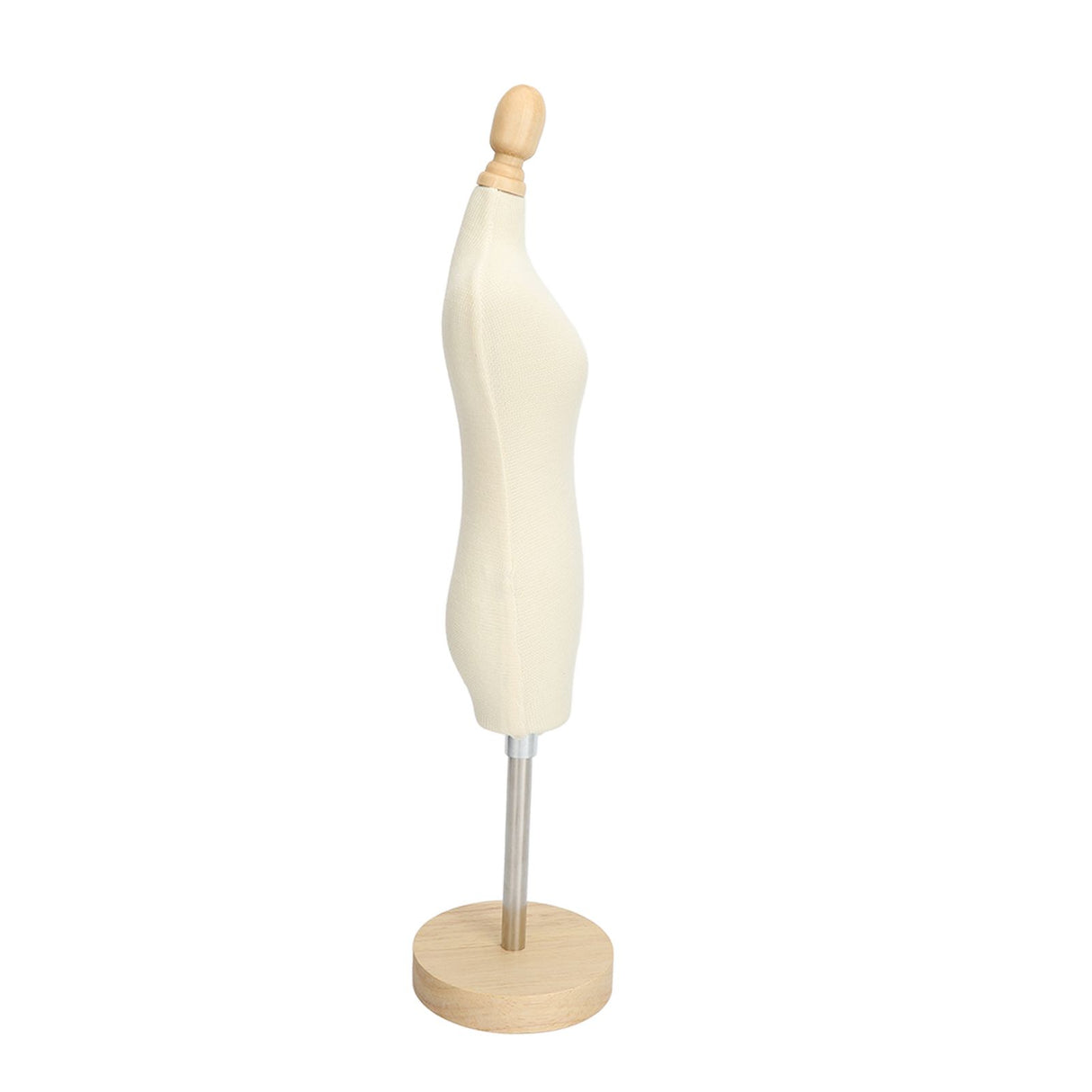Dress Form Female Mannequin Torso Mini Dress Model with Wooden Base for Sewing Display Photo Teaching 1/4