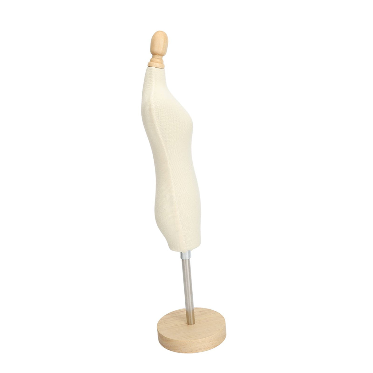 Dress Form Female Mannequin Torso Mini Dress Model with Wooden Base for Sewing Display Photo Teaching 1/4