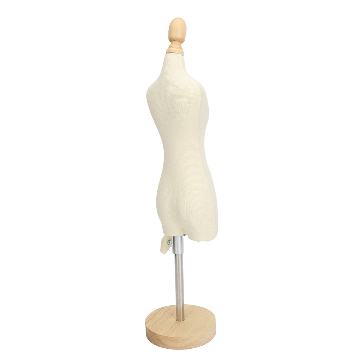 Dress Form Female Mannequin Torso Mini Dress Model with Wooden Base for Sewing Display Photo Teaching 1/4