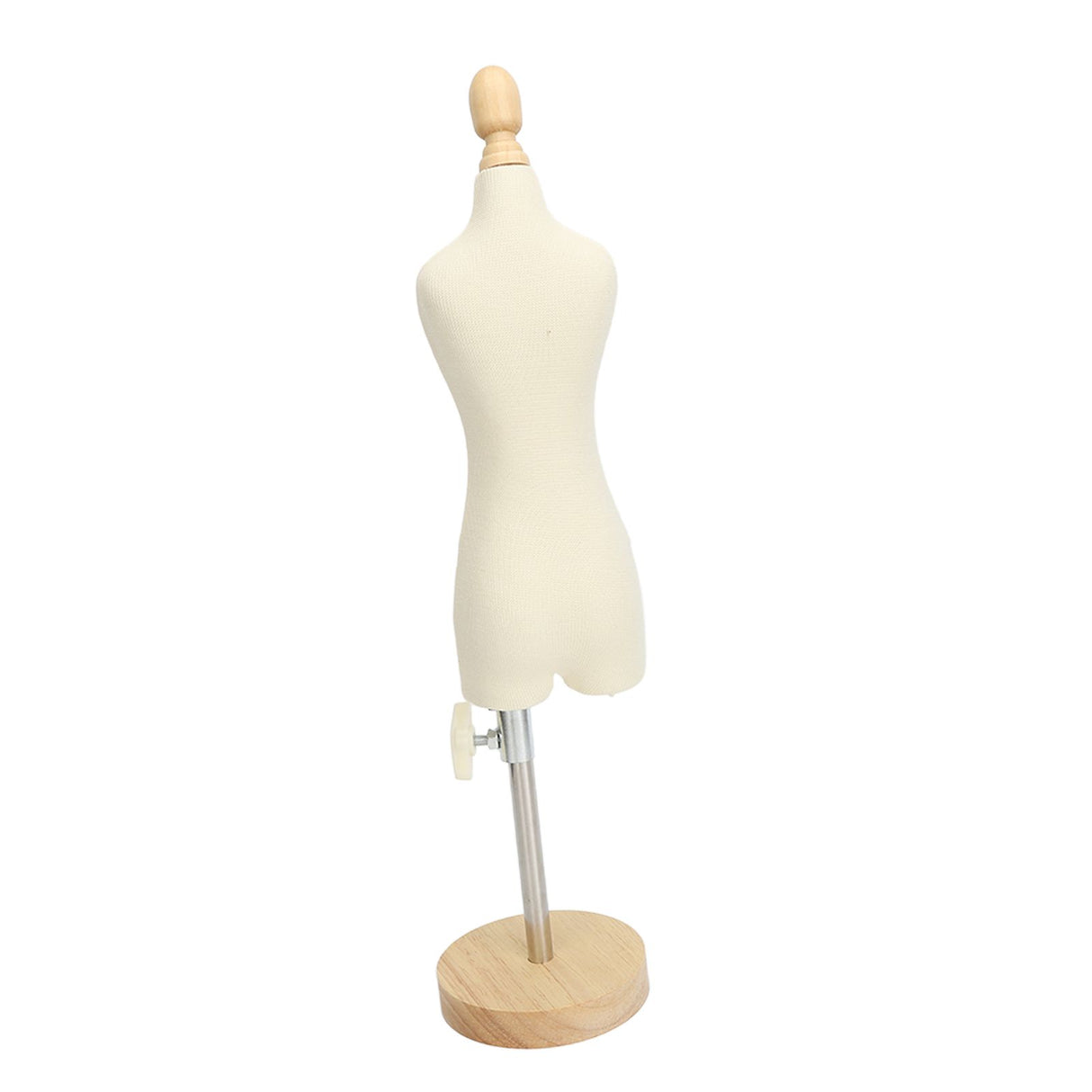 Dress Form Female Mannequin Torso Mini Dress Model with Wooden Base for Sewing Display Photo Teaching 1/4