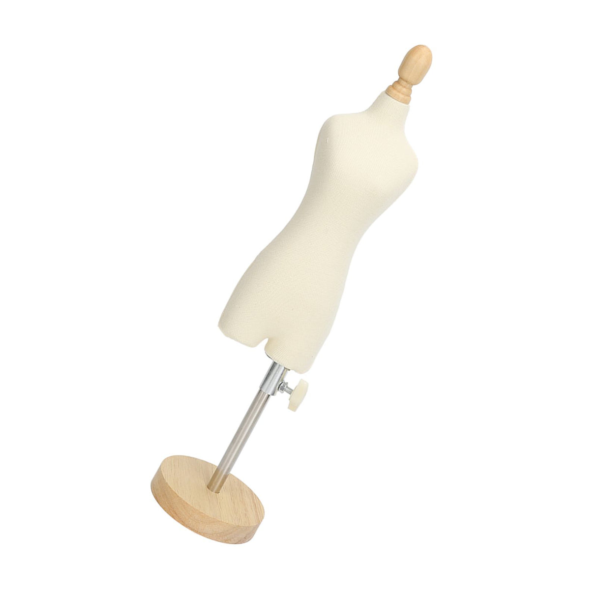 Dress Form Female Mannequin Torso Mini Dress Model with Wooden Base for Sewing Display Photo Teaching 1/4