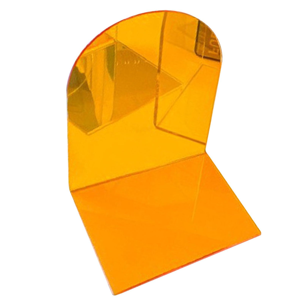 1 Pair of Bookends Thicken Non Slip Transparent Acrylic Desk Decorative Heavy Book End for Student Office L Shaped Orange