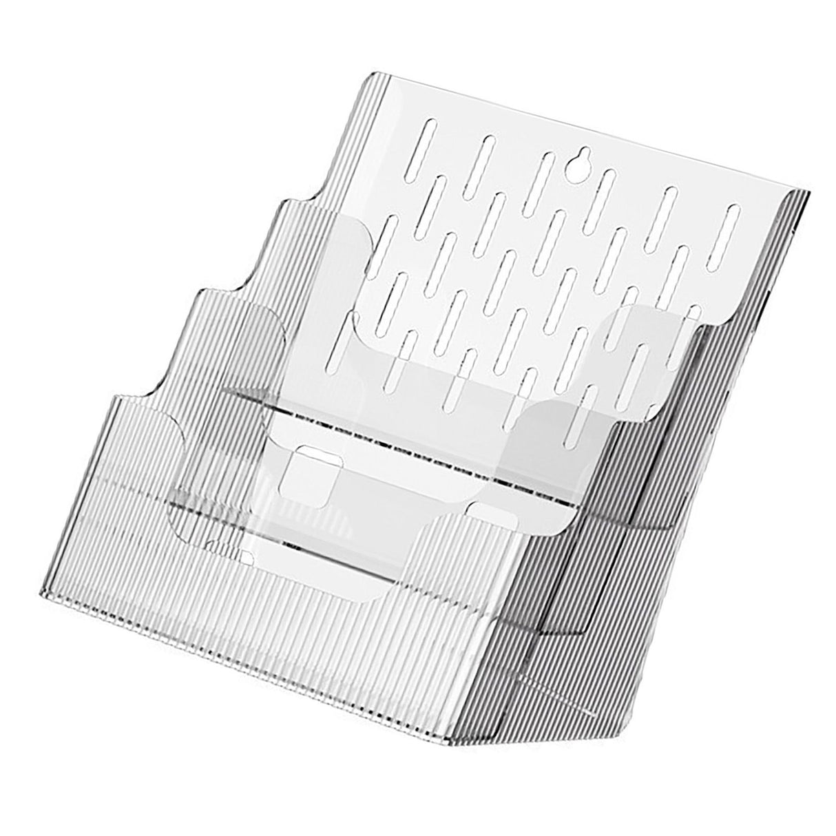 Multifunctional Book Organizer Desk File Organizer Multiple Layers File Folder Holder for Office Study Dormitory Transparent