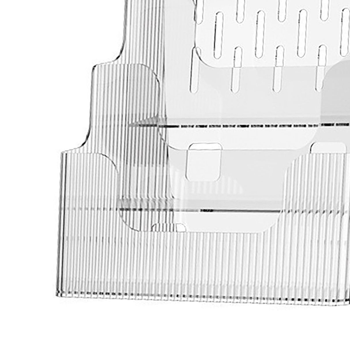 Multifunctional Book Organizer Desk File Organizer Multiple Layers File Folder Holder for Office Study Dormitory Transparent