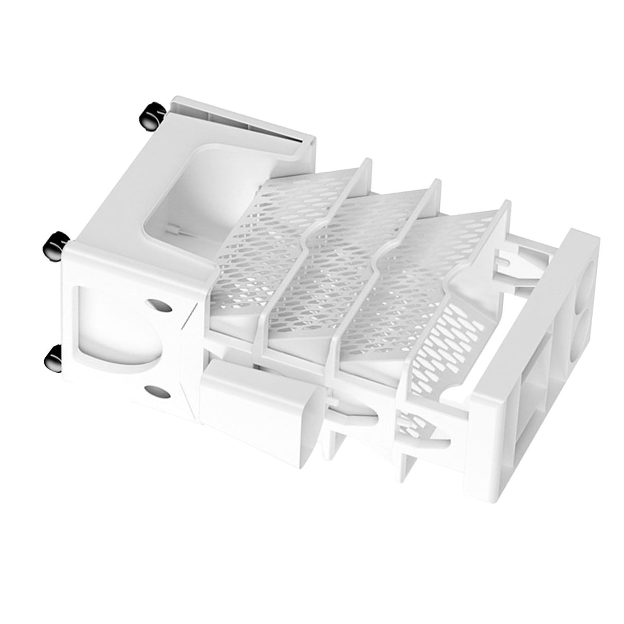 Rolling Mobile Bookshelf with Wheels 5 Tiers Large Capacity Strong Load Bearing Capacity Utility Cart for Study Kitchen White