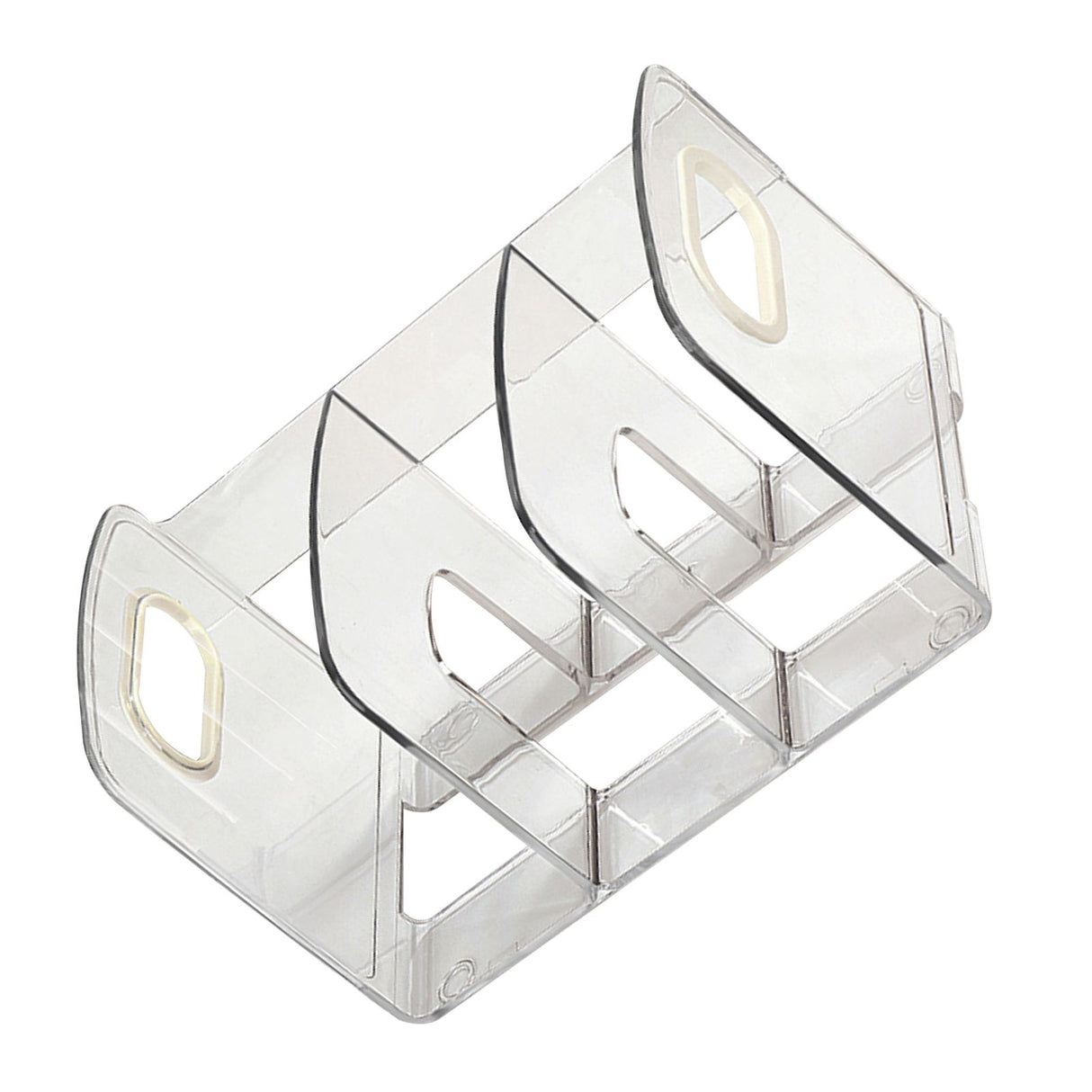 Book Organizer Desktop Book Rack File Holder Acrylic Tabletop Organizer for Study Office Transparent 3 Compartment (28x14x15cm/11x5.5x5.9in)