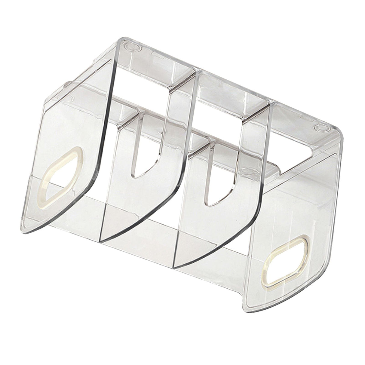 Book Organizer Desktop Book Rack File Holder Acrylic Tabletop Organizer for Study Office Transparent 3 Compartment (28x14x15cm/11x5.5x5.9in)