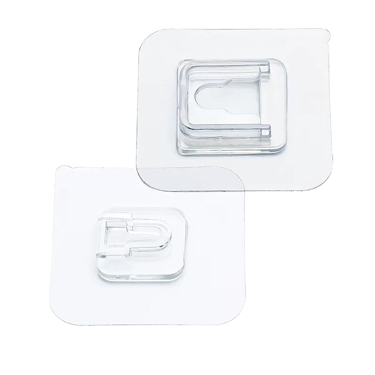 Clear Double Sided Adhesive Wall Hooks Waterproof Adhesive Wall Hooks Traceless Wall Mount Sticky Hook for Bathroom Kitchen