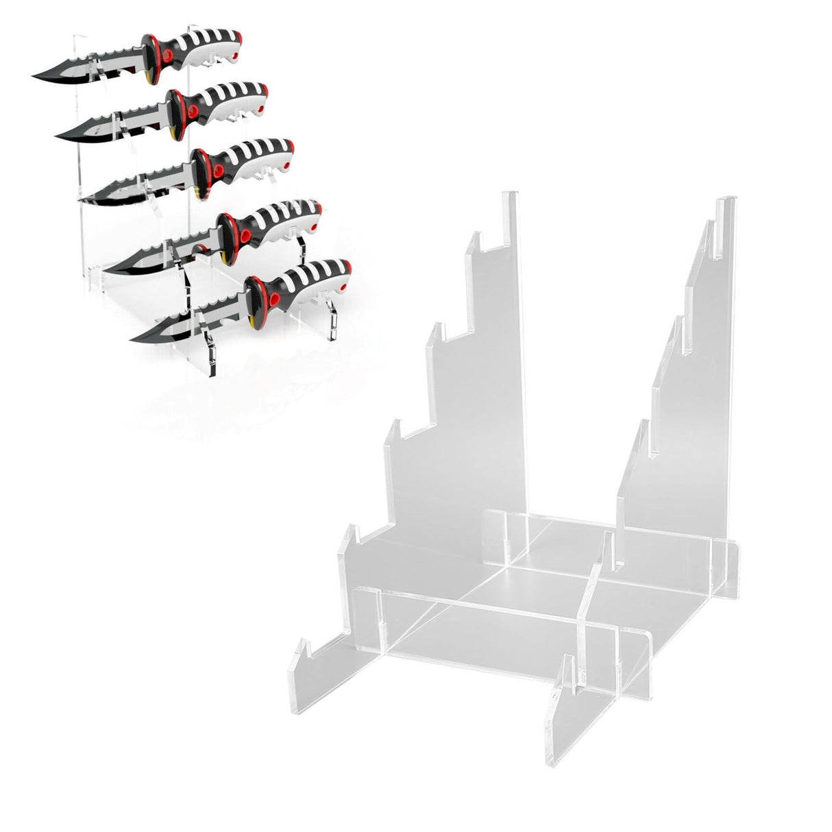 Acrylic Knife Bayonet Stand Compact Transparent Multifunctional Detachable Knife Holder for Small Tools