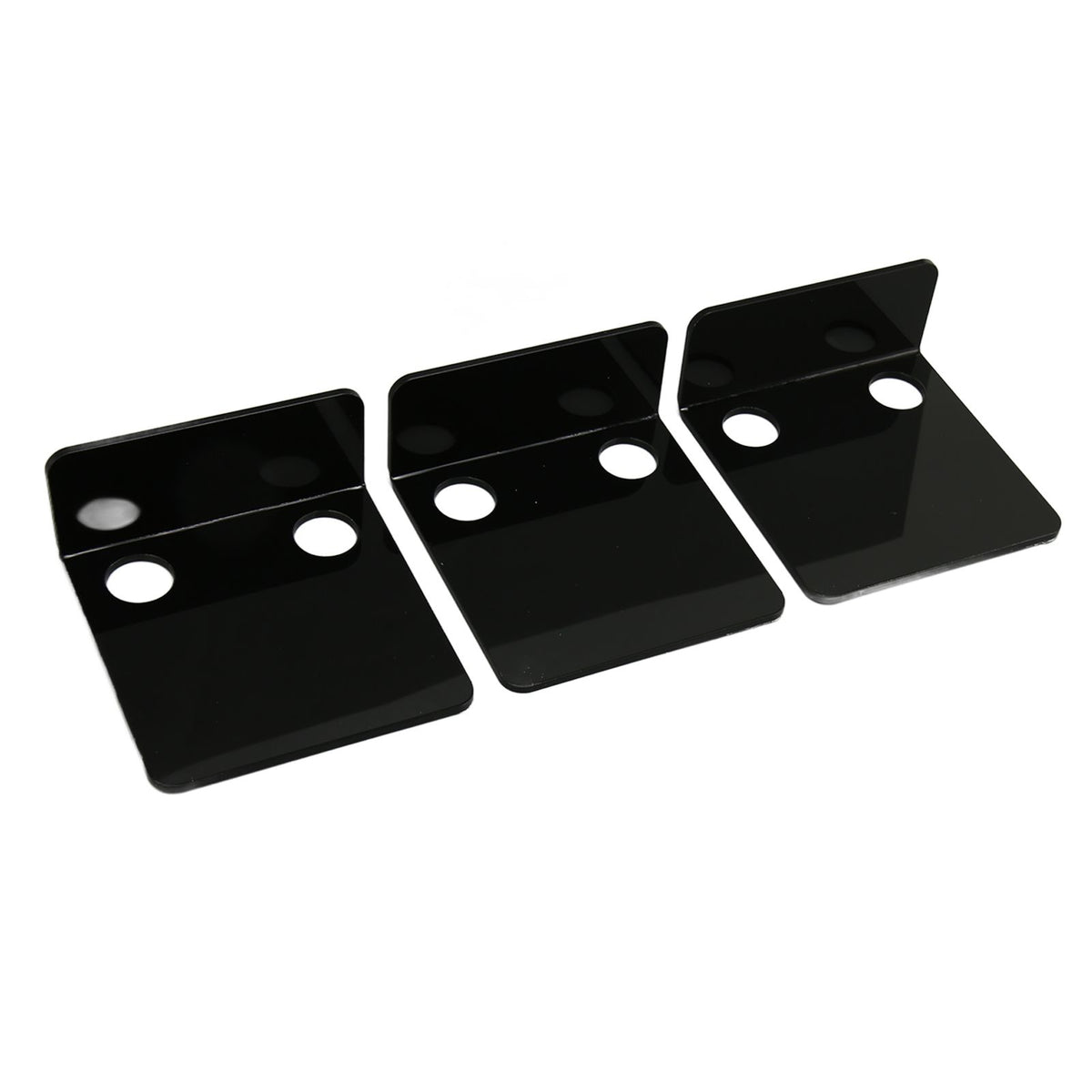 3 PCS Small Security Cameras Wall Shelf with 6 Cable Clips 10PCS Tapes Acrylic Waterproof Drill Free Adhesive Floating Shelf for Speakers Black