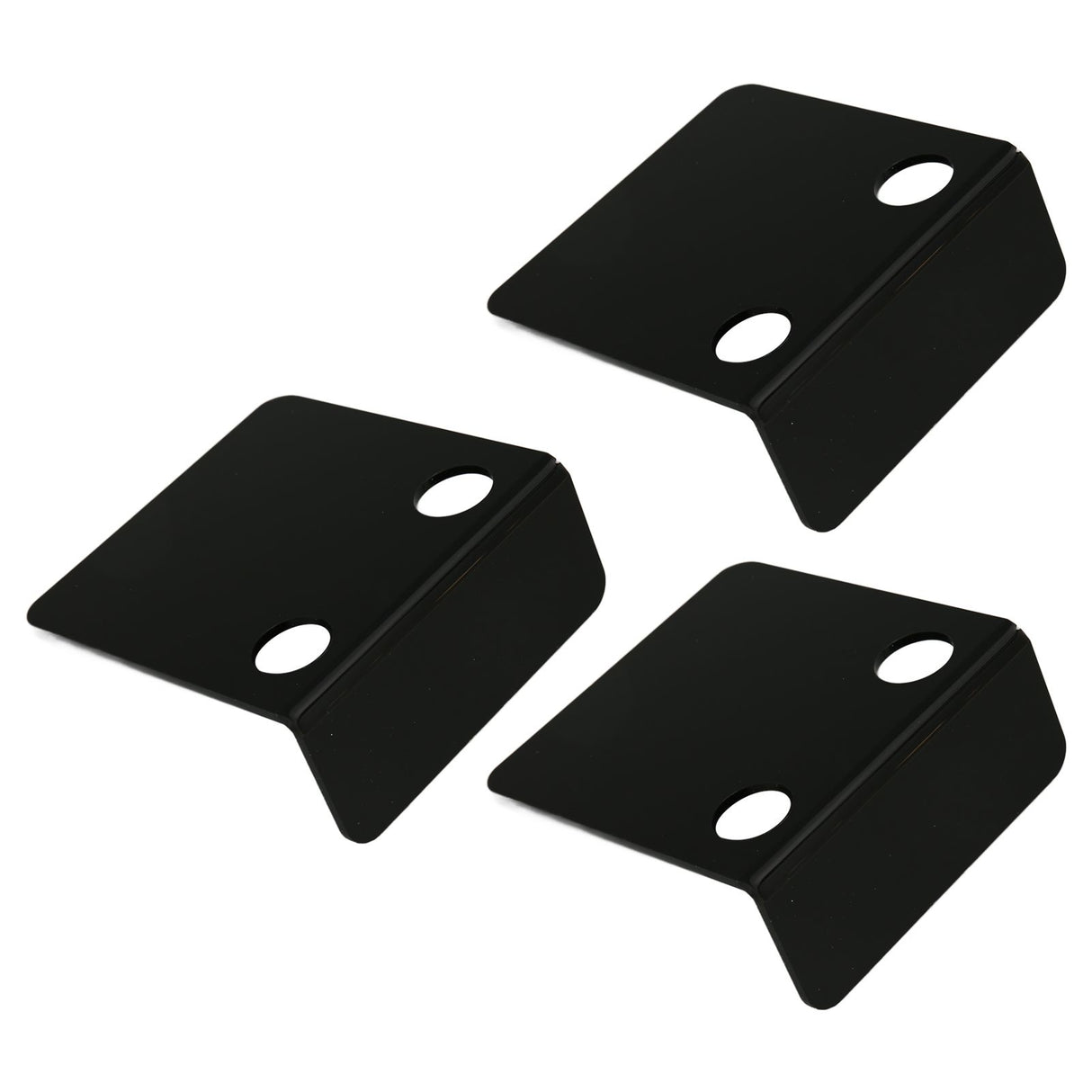 3 PCS Small Security Cameras Wall Shelf with 6 Cable Clips 10PCS Tapes Acrylic Waterproof Drill Free Adhesive Floating Shelf for Speakers Black