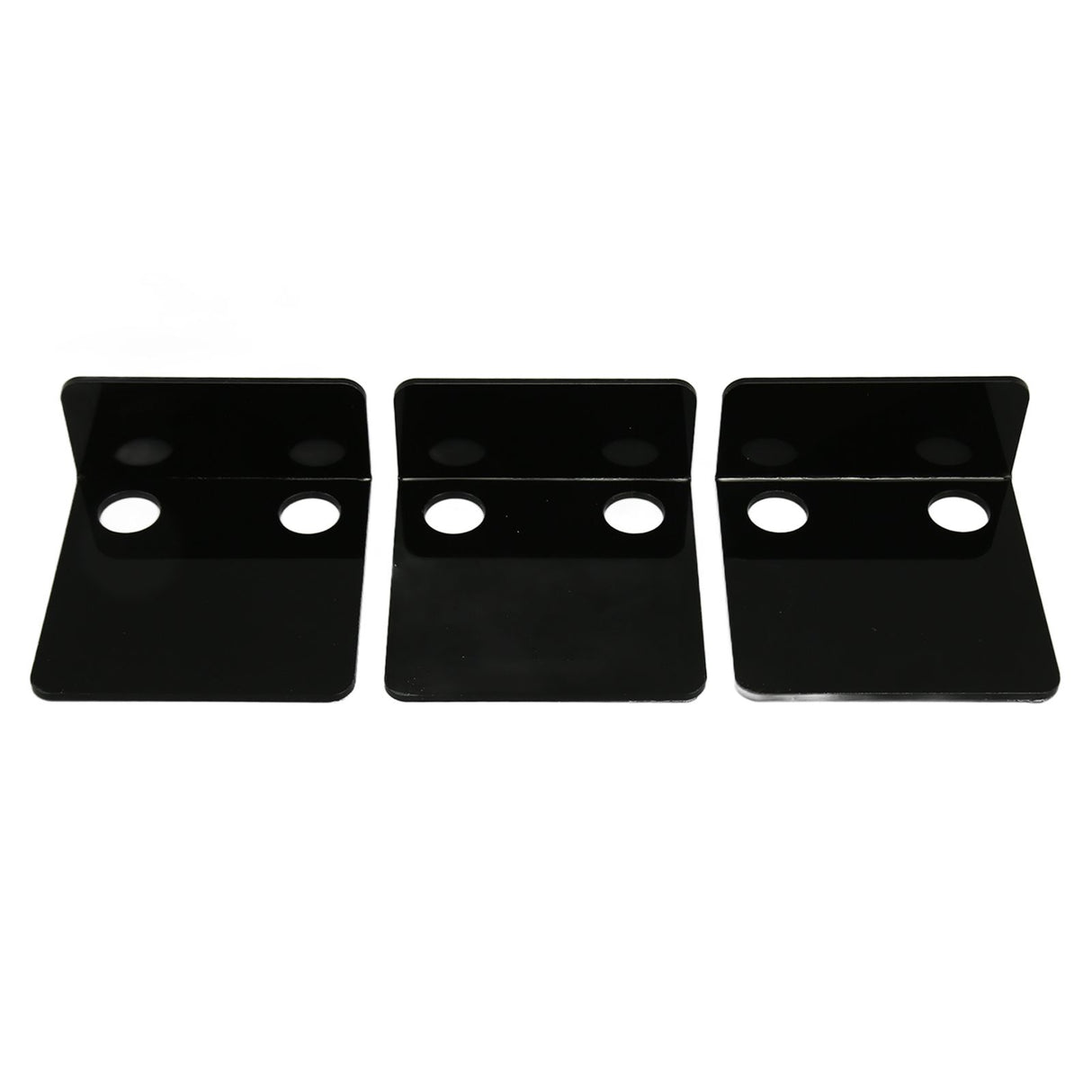 3 PCS Small Security Cameras Wall Shelf with 6 Cable Clips 10PCS Tapes Acrylic Waterproof Drill Free Adhesive Floating Shelf for Speakers Black