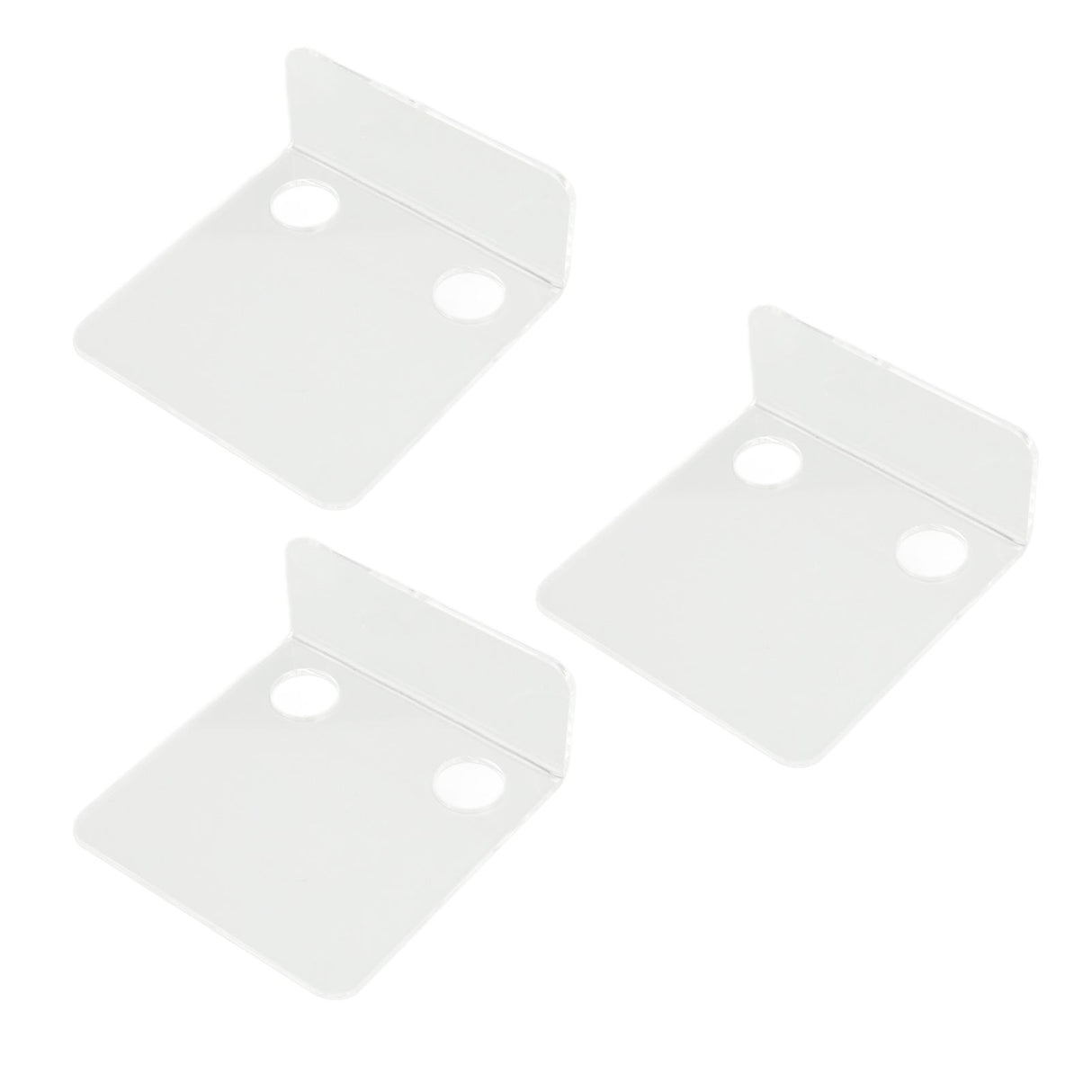 3 PCS Small Security Cameras Wall Shelf with 6 Cable Clips 10PCS Tapes Acrylic Waterproof Drill Free Adhesive Floating Shelf for Speakers Transparent