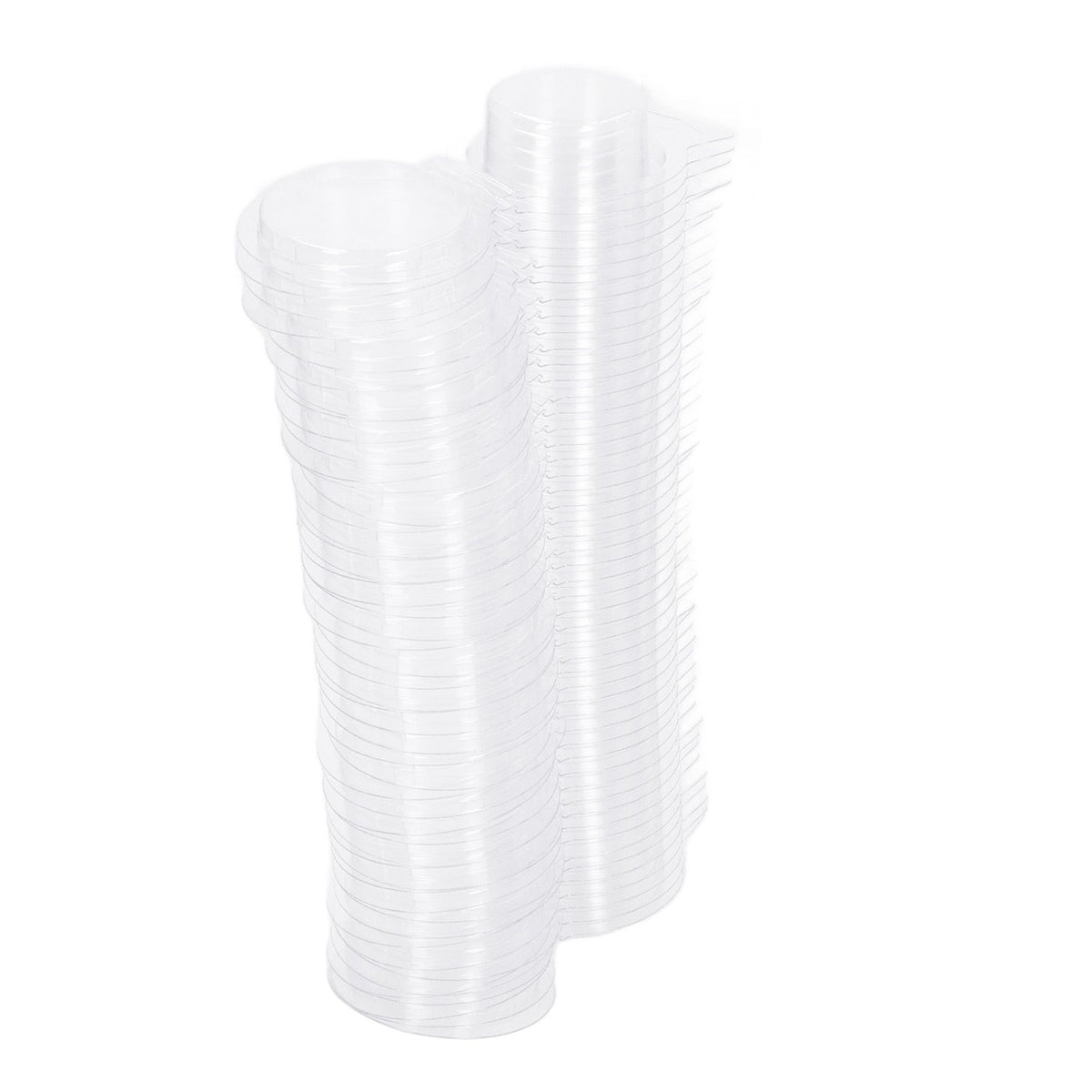 100PCS Wax Melt Molds Calmshell PET Separate Transparent Hanging Hole Empty Wax Melt Container for DIY Candles Chocolate Round