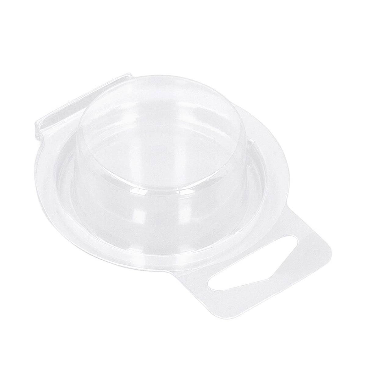 100PCS Wax Melt Molds Calmshell PET Separate Transparent Hanging Hole Empty Wax Melt Container for DIY Candles Chocolate Round
