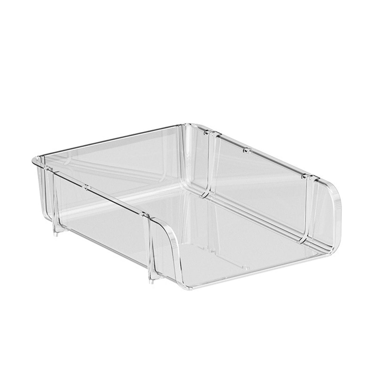 Transparent Desktop Stationery Organizer Stackable Stationery Files Storage Shelf Desktop Organizer L 26.5x33.2x8.5cm