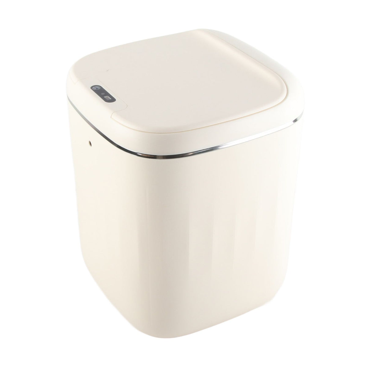 Automatic Trash Can 20L Touchless Sensor Easy Clean PP Waterproof Electric Garbage Bin for Kitchen Bathroom Cream White Battery Free
