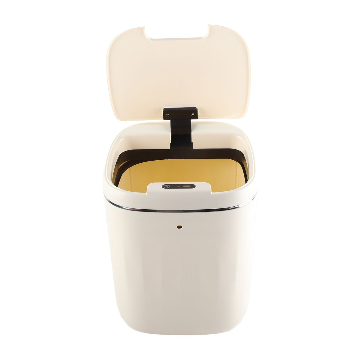 Automatic Trash Can 20L Touchless Sensor Easy Clean PP Waterproof Electric Garbage Bin for Kitchen Bathroom Cream White Battery Free