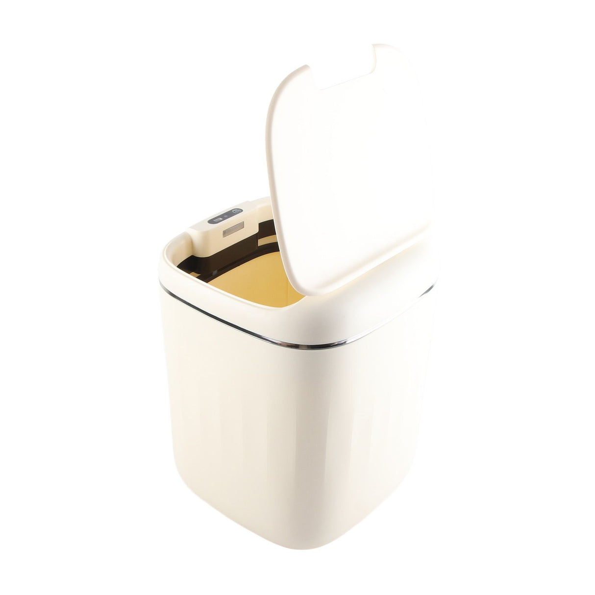 Automatic Trash Can 20L Touchless Sensor Easy Clean PP Waterproof Electric Garbage Bin for Kitchen Bathroom Cream White Battery Free