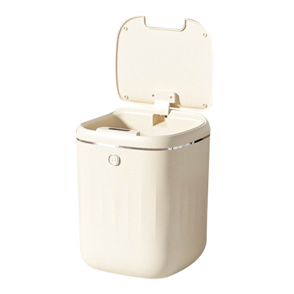 Automatic Trash Can 20L Touchless Sensor Easy Clean PP Waterproof Electric Garbage Bin for Kitchen Bathroom Cream White Battery Powered