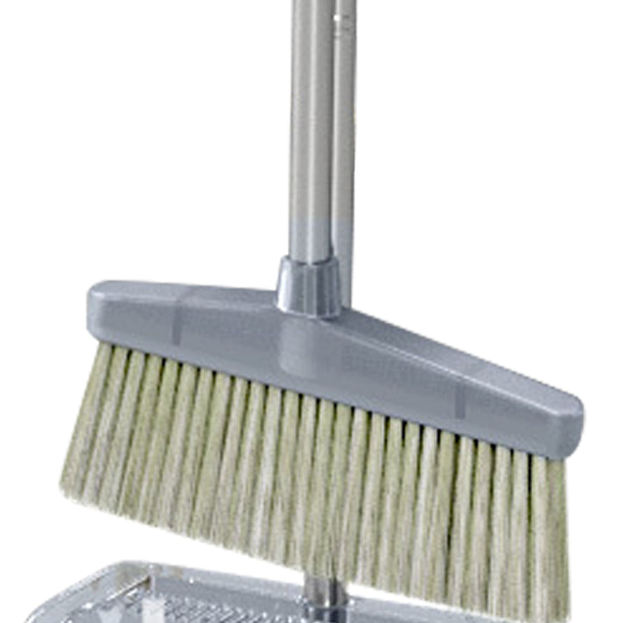 Broom Dustpan Set Cleaning Tool Dust Pan Long Handle Broom Brush Kit for Home Bedroom Gray