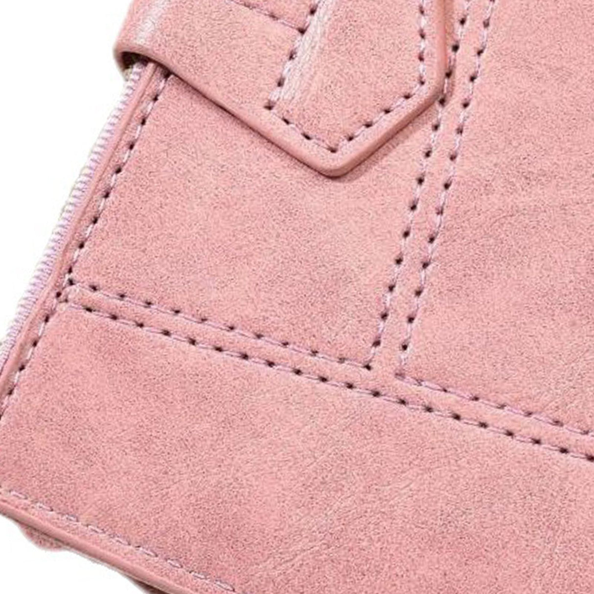 Women Wallet PU Leather Short Small Size Multiple Slots Card Holder Coin Purse for Daily Life Pink