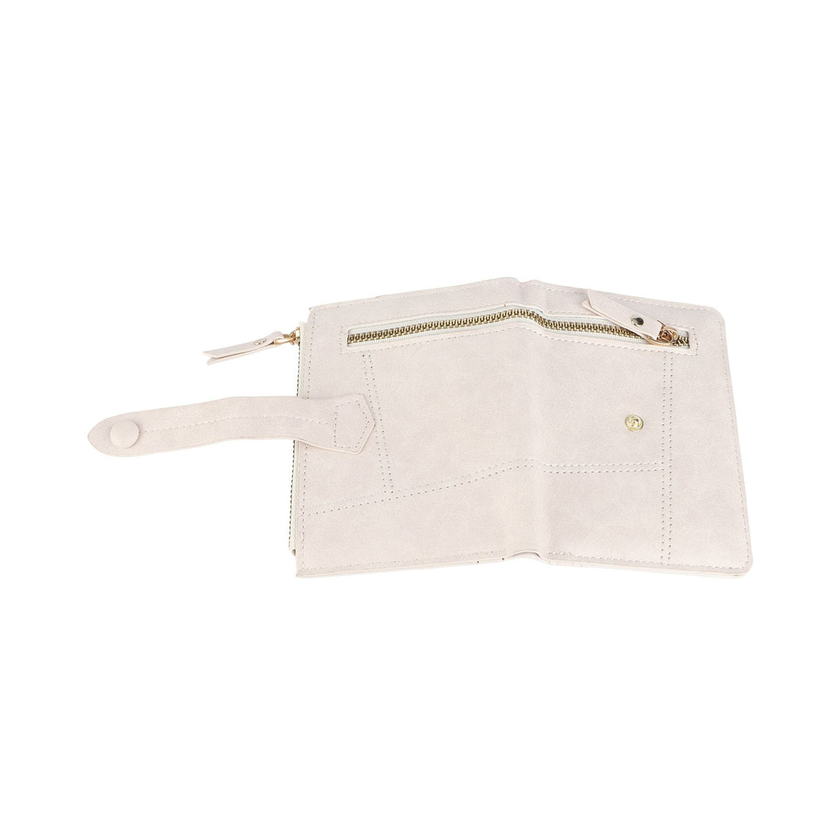 Women Wallet PU Leather Short Small Size Multiple Slots Card Holder Coin Purse for Daily Life White
