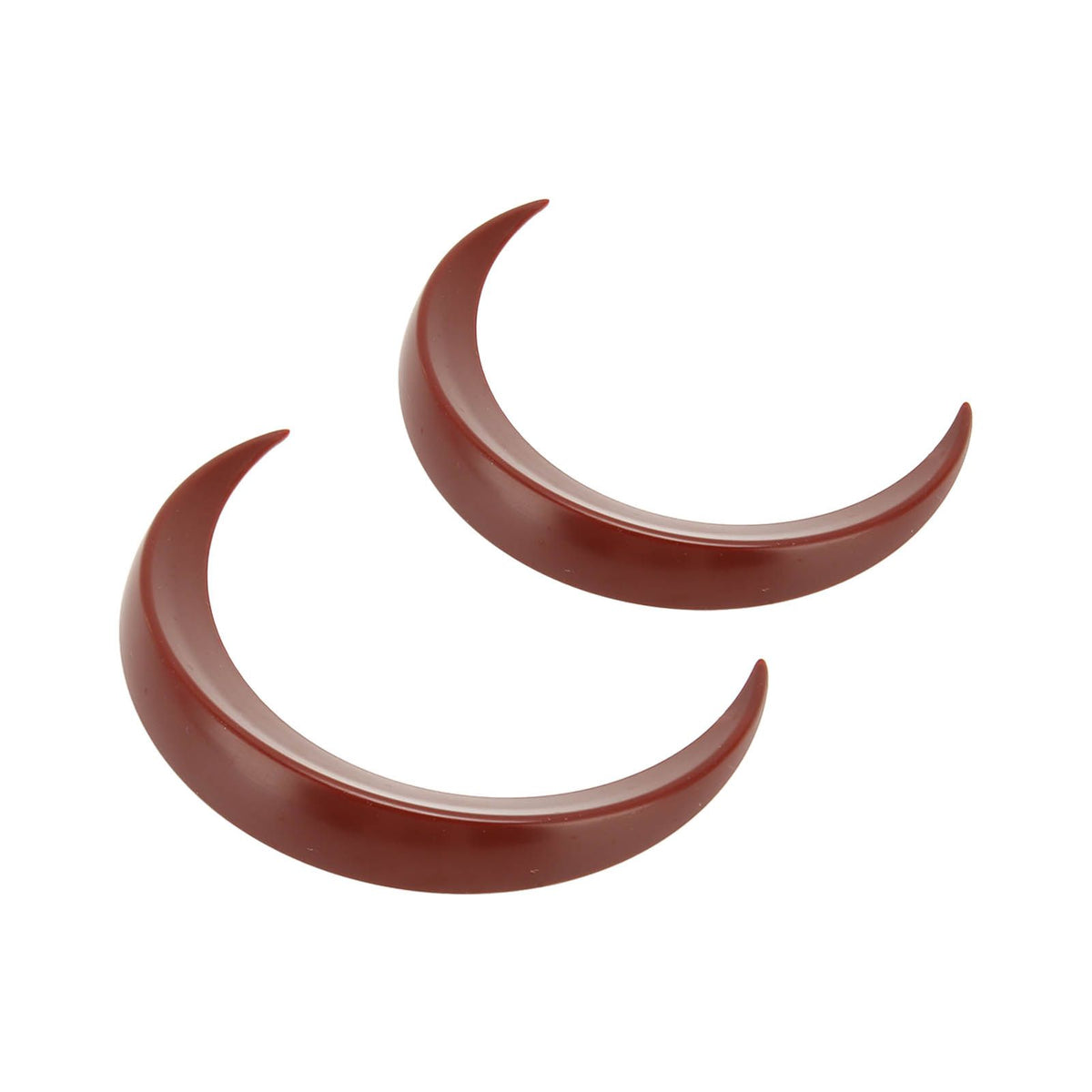 2Pcs Moon Hair Fork ABS Decorative Portable Moon Hairpin Hair Stick for Daily Shopping Cosplays Brown