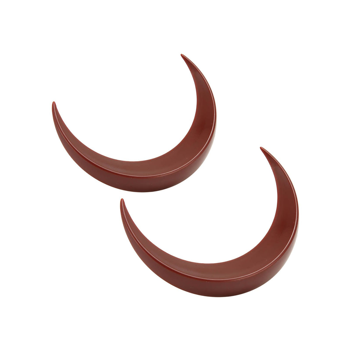 2Pcs Moon Hair Fork ABS Decorative Portable Moon Hairpin Hair Stick for Daily Shopping Cosplays Brown