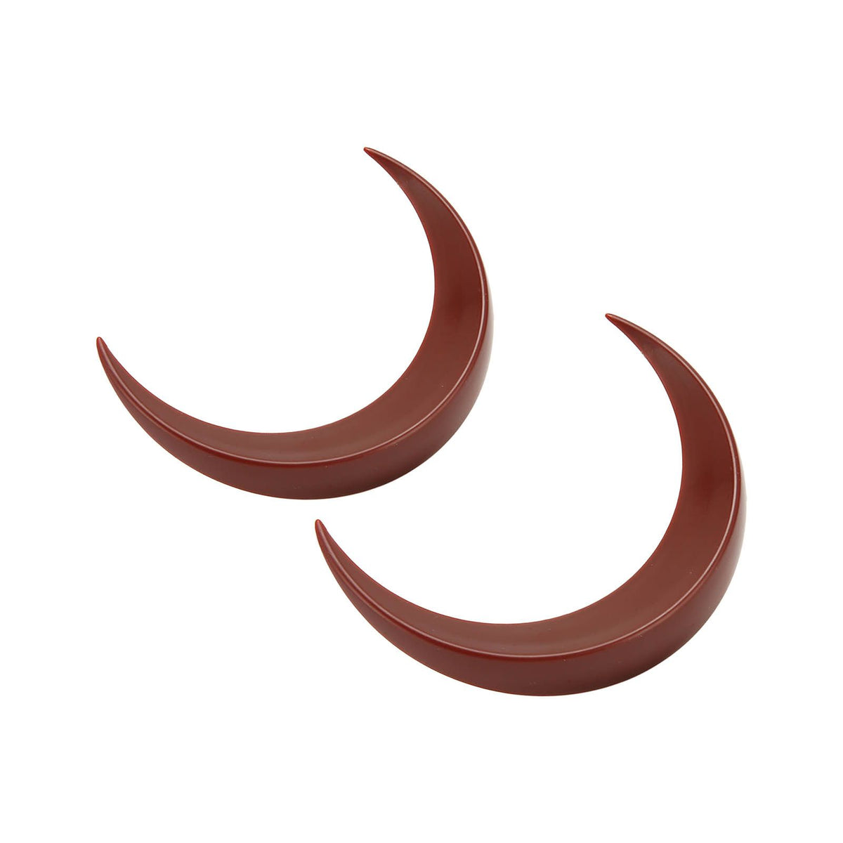 2Pcs Moon Hair Fork ABS Decorative Portable Moon Hairpin Hair Stick for Daily Shopping Cosplays Brown
