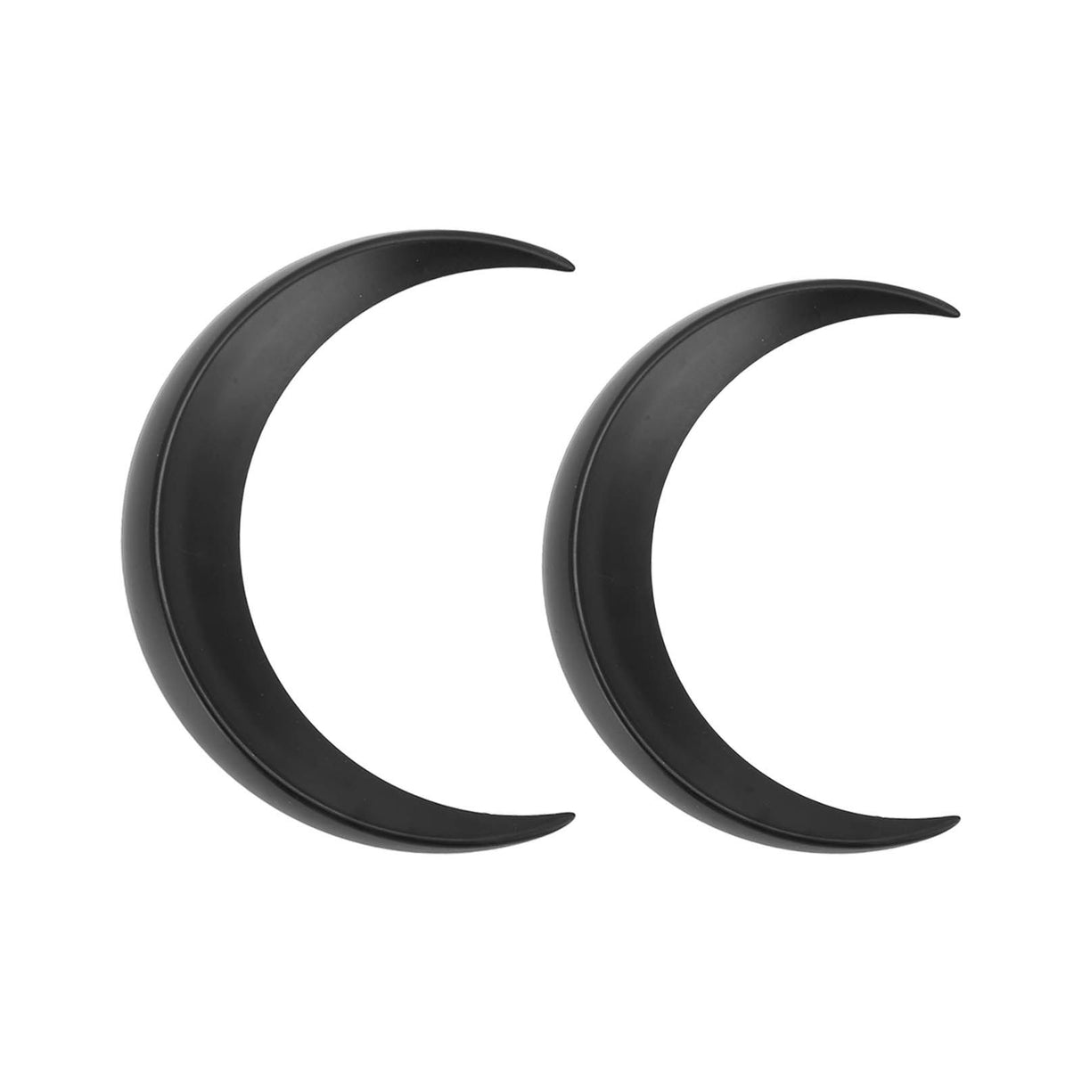 2Pcs Moon Hair Fork ABS Decorative Portable Moon Hairpin Hair Stick for Daily Shopping Cosplays Black