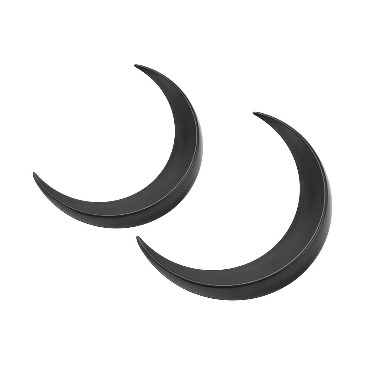 2Pcs Moon Hair Fork ABS Decorative Portable Moon Hairpin Hair Stick for Daily Shopping Cosplays Black