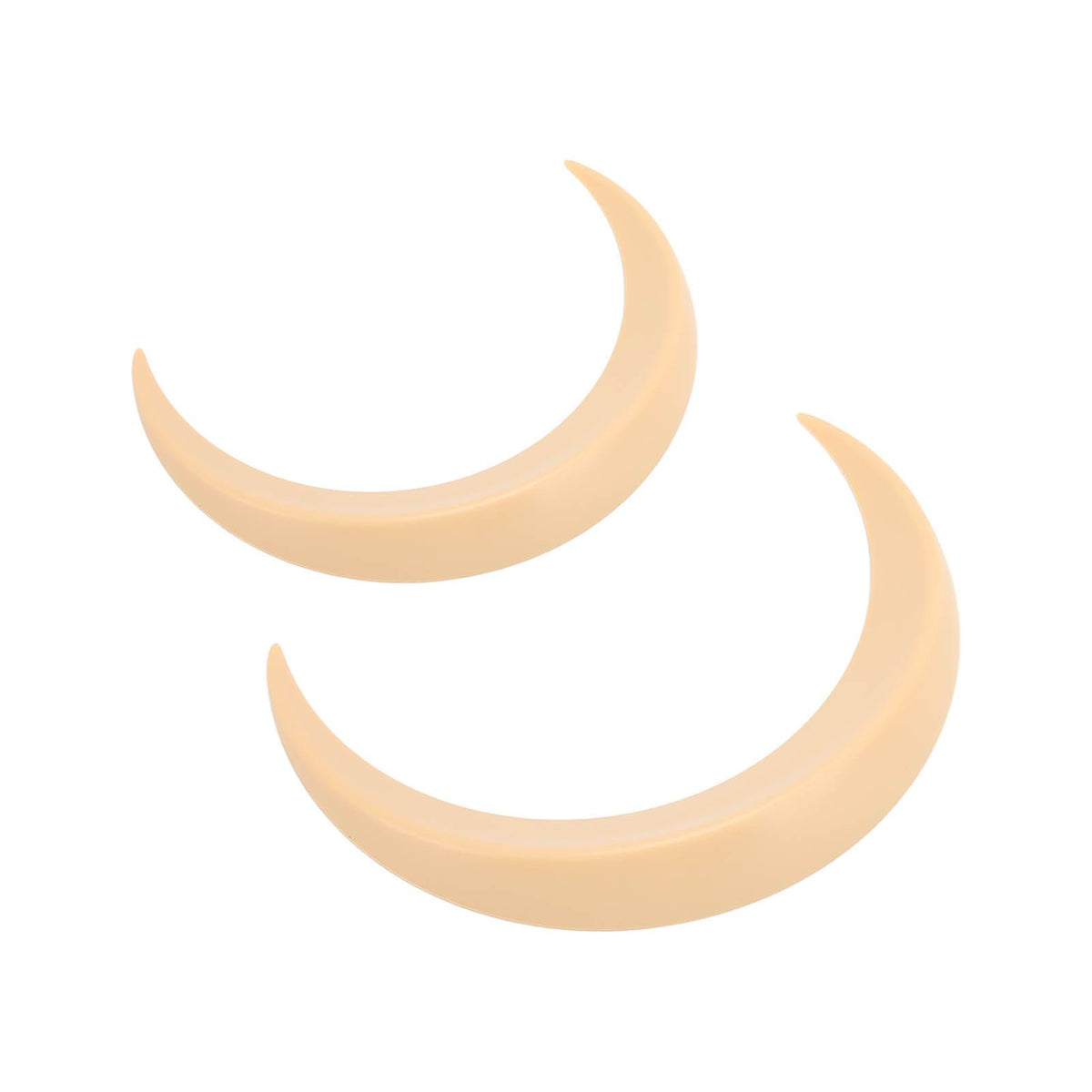 2Pcs Moon Hair Fork ABS Decorative Portable Moon Hairpin Hair Stick for Daily Shopping Cosplays Beige