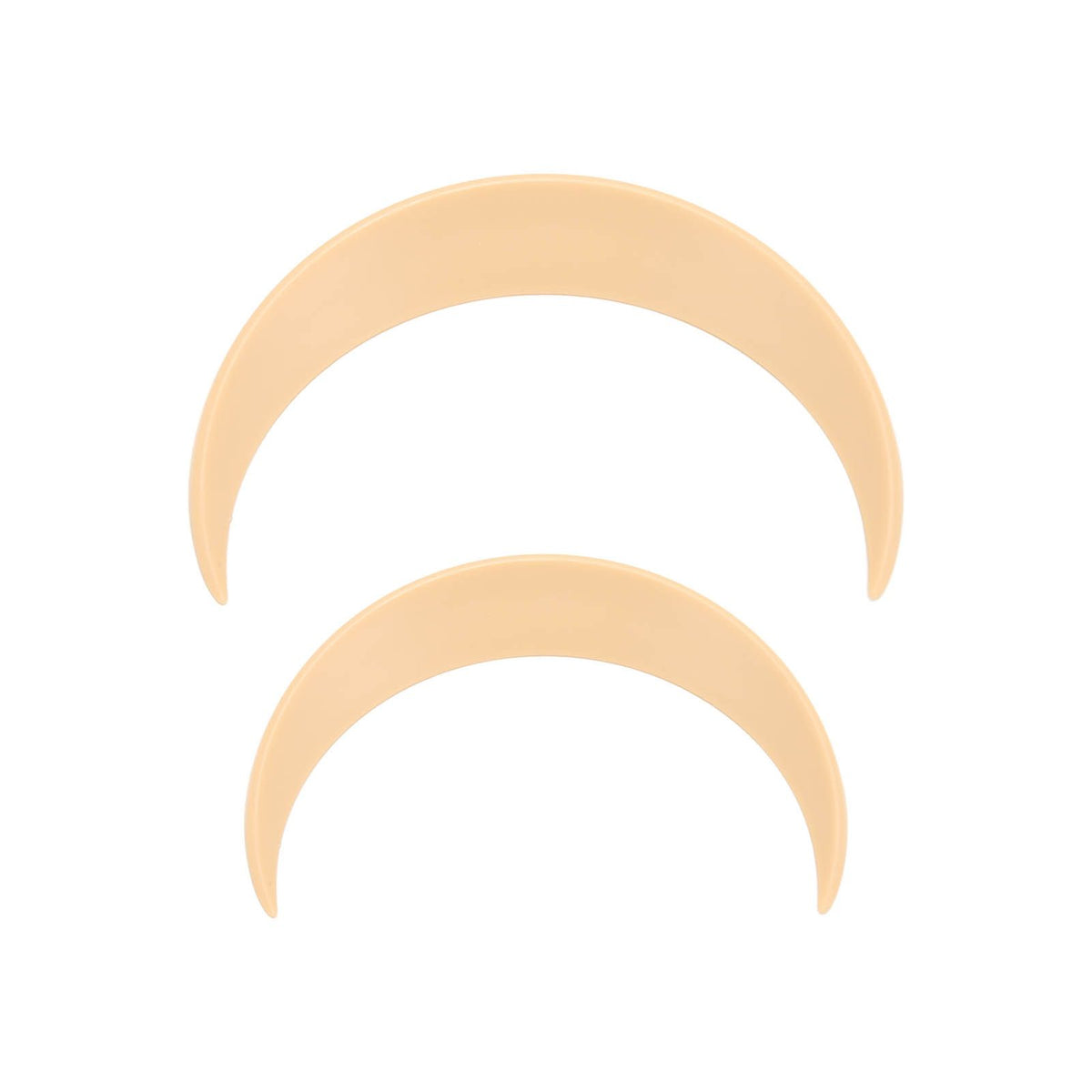 2Pcs Moon Hair Fork ABS Decorative Portable Moon Hairpin Hair Stick for Daily Shopping Cosplays Beige