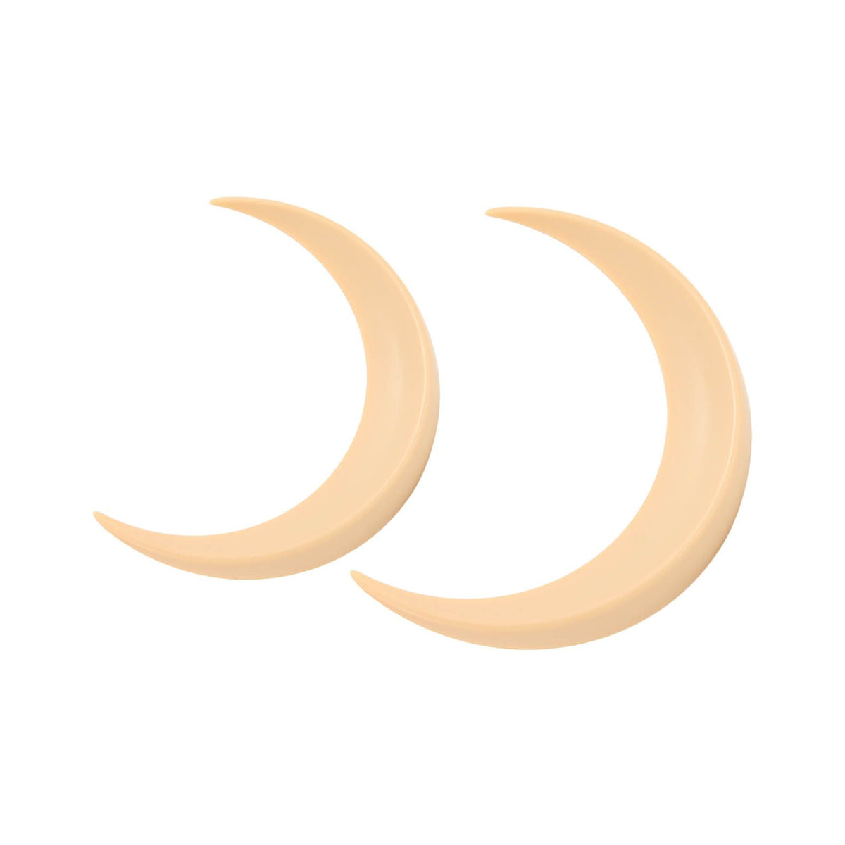 2Pcs Moon Hair Fork ABS Decorative Portable Moon Hairpin Hair Stick for Daily Shopping Cosplays Beige
