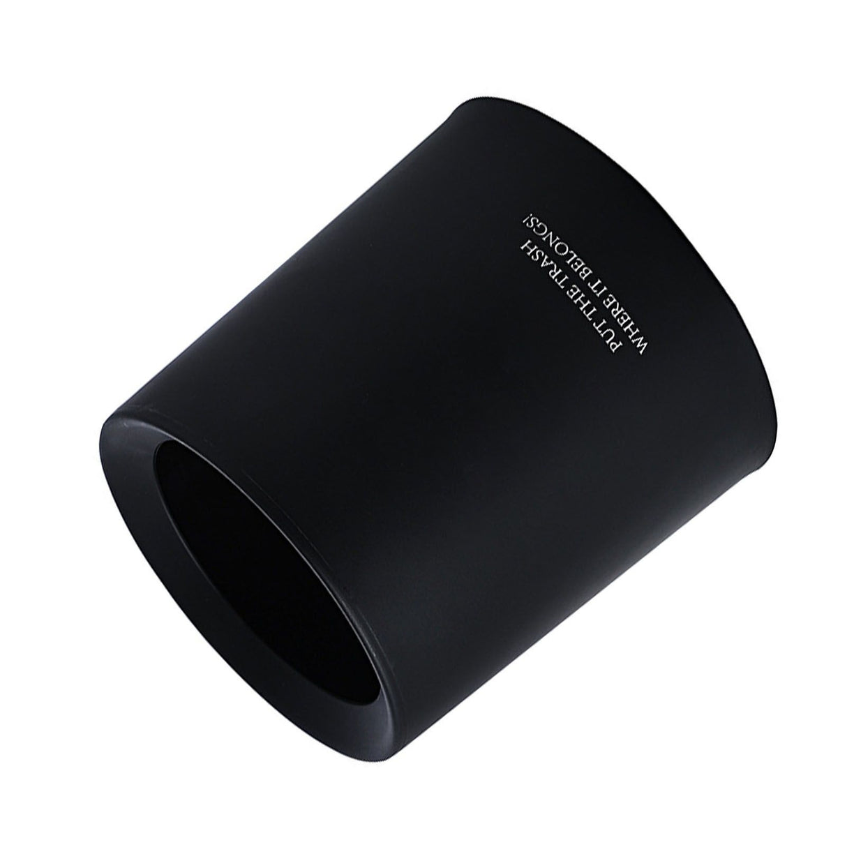Desktop Trash Can Animal Pattern Cute Portable Mini Waste Basket for Study Office 1.5L Black