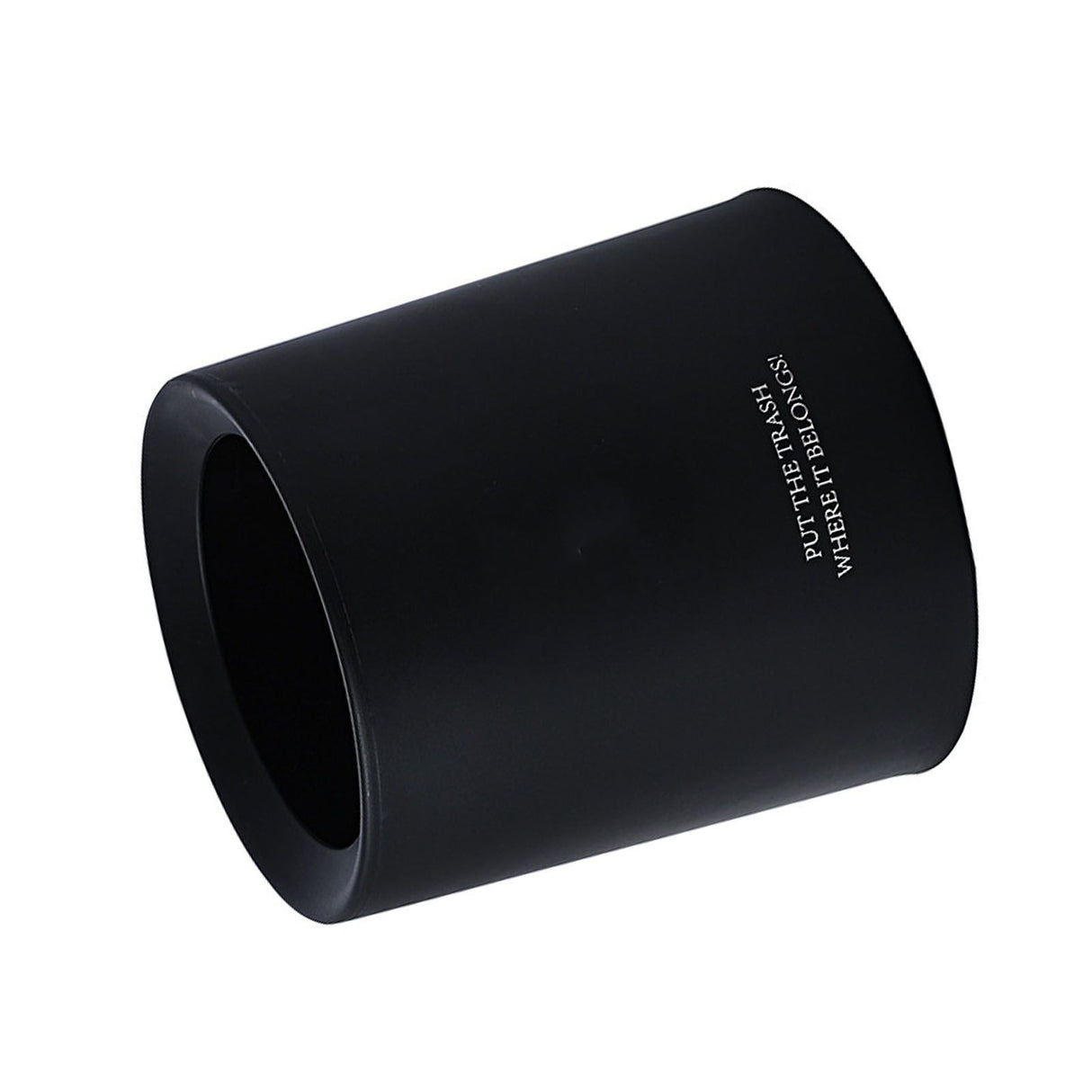 Desktop Trash Can Animal Pattern Cute Portable Mini Waste Basket for Study Office 1.5L Black