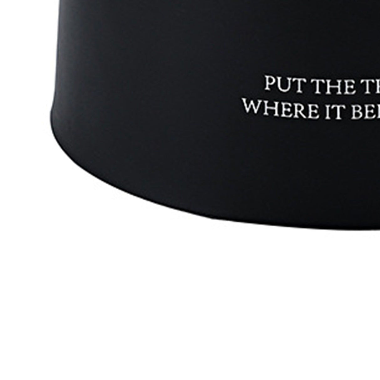 Desktop Trash Can Animal Pattern Cute Portable Mini Waste Basket for Study Office 1.5L Black