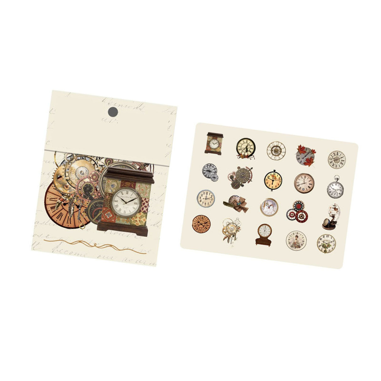 40pcs Vintage Romantic Stickers Quicksand Series PET Delicate Patterns Nostalgic Decals for Diary Notebook Clock