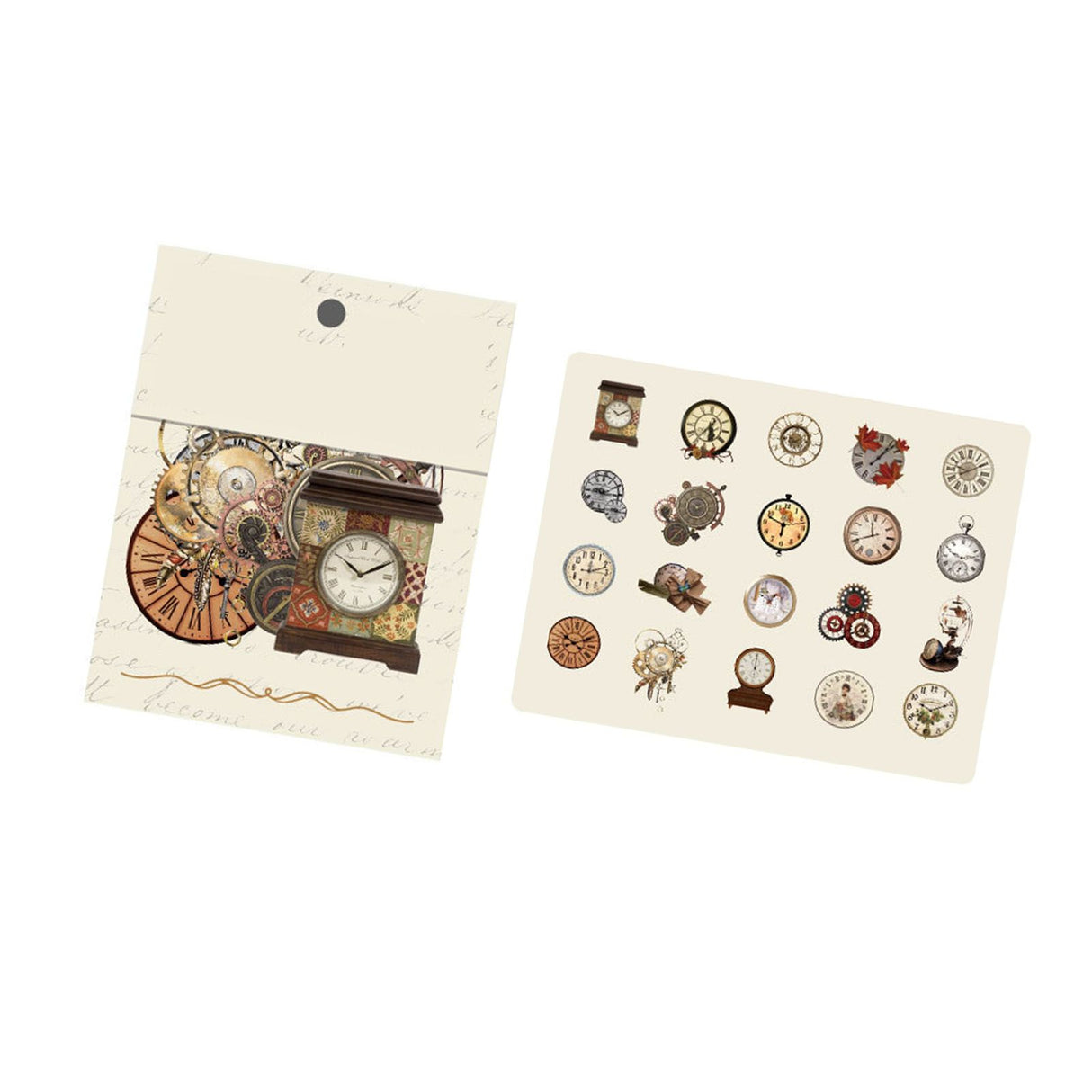 40pcs Vintage Romantic Stickers Quicksand Series PET Delicate Patterns Nostalgic Decals for Diary Notebook Clock