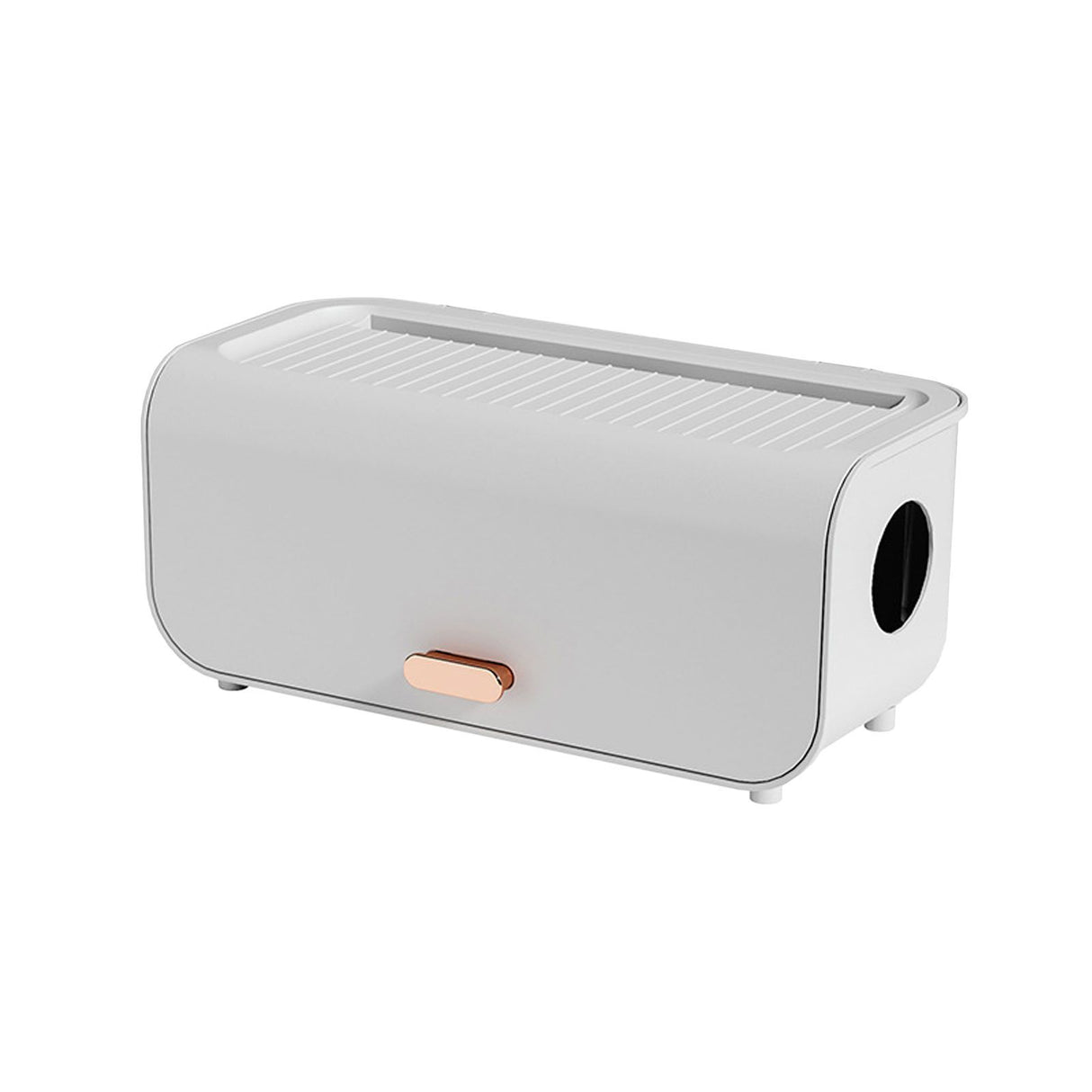 Cable Management Box Plastic Easy Assemble Safety Protection Cord Organizer Box for Power Strips Chargers Adapters Wires White