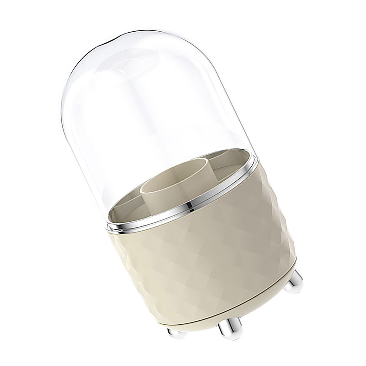 Rotating Pen Holder Desktop Makeup Brush Storage Organizer Plastic Home Decoration for Cosmetics Pencil White
