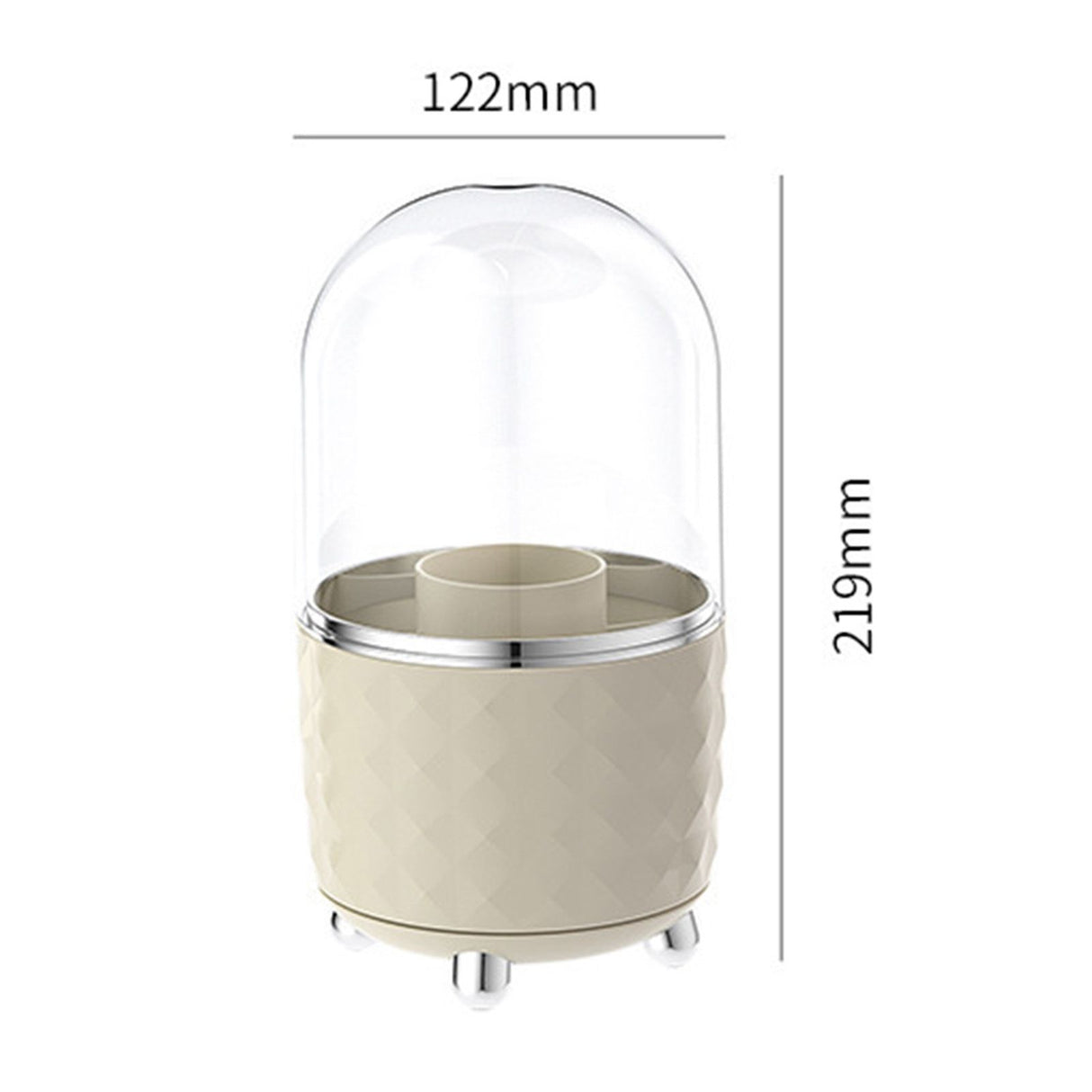 Rotating Pen Holder Desktop Makeup Brush Storage Organizer Plastic Home Decoration for Cosmetics Pencil White