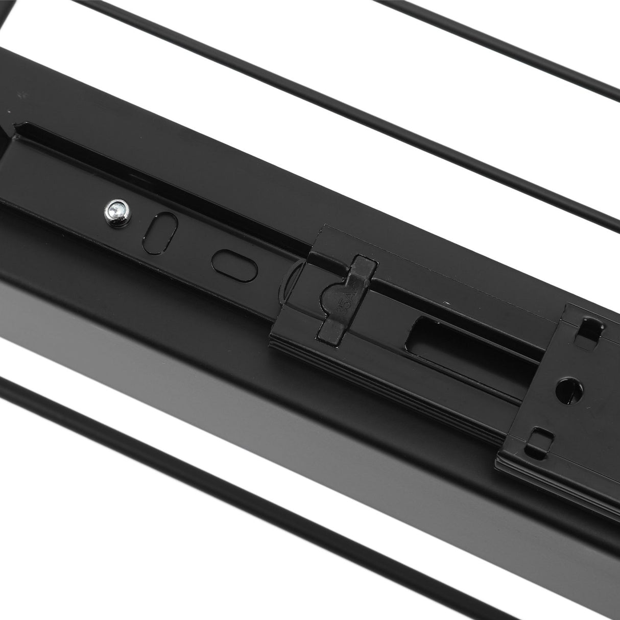 Pull Out Cabinet Organizer Carbon Steel Smooth Sliding Silent Slide Out Pantry Shelves for Bathroom Wardrobe Black M 227x401x85mm
