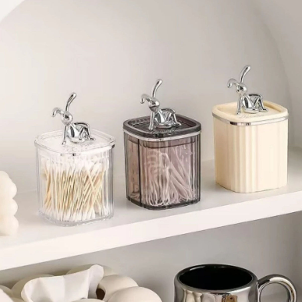Toothpick Holder Large Capacity Fashion Look Toothpick Container Storage Box Jar for Home Restaurant Smoky Gray