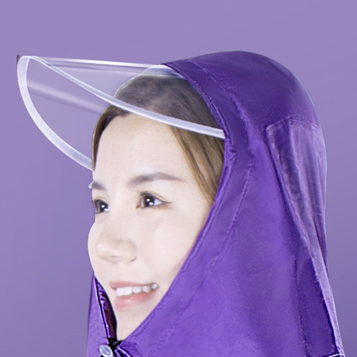 Electric Bike Raincoat Enlarged Protection Oxford Cloth Adults Sleeve Rain Poncho for Cycling Purple 5XL