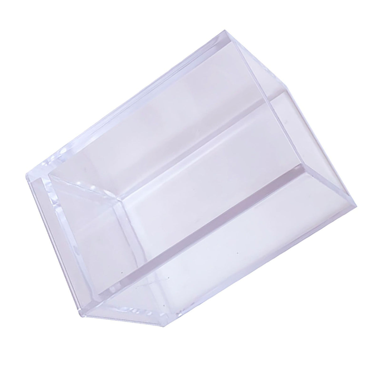 Acrylic Pencil Pen Holder Cup Transparent Clear Makeup Brush Storage Box Desktop Stationery Organizer for Office School Home
